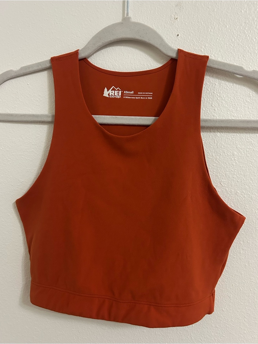REI burnt orange athletic tank top/sports bra